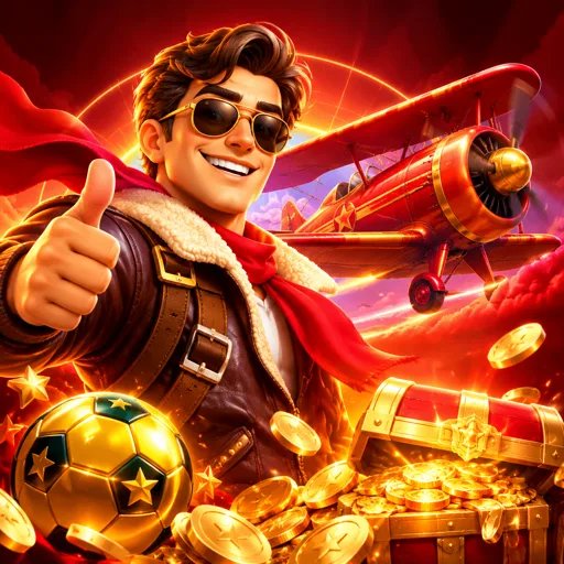 Avião vermelho subindo com multiplicador na tela do jogo Aviator