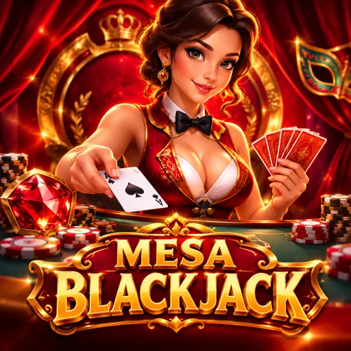 Mesa VIP de blackjack com fichas de valor alto sobre o feltro