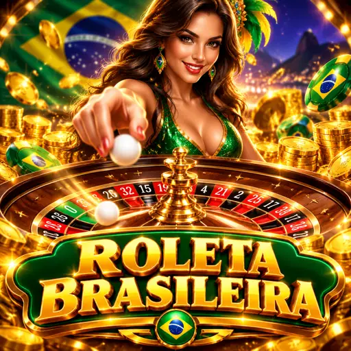 Crupiê brasileiro em mesa de roleta temática com iluminação verde e amarela